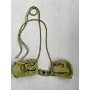 Meshki Swim Bikini Top Willow Olive Green Swimwear Summer Beach FLAW